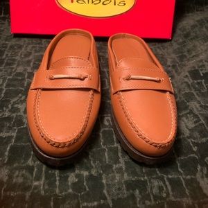 Leather loafers/“slides”/mules